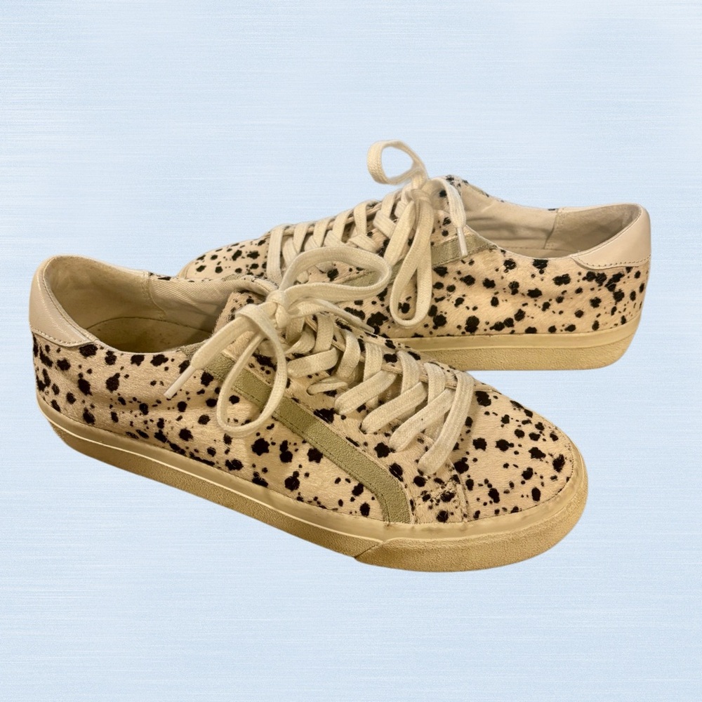 Madewell MWL Sidewalk Calf Hair Sneakers Spatter Paint Size 7.5 NWOT - Picture 4 of 8